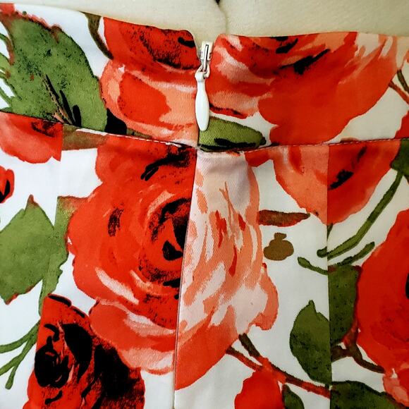 Appleseed's Women's Skirt Floral Pleated A-Line Red Pink | Size 18 | NWOT - Picture 3 of 7